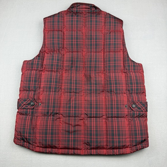 Eddie Bauer WeatherEdge Plaid Puffer Vest Mens Large Goose Down - Picture 9 of 12